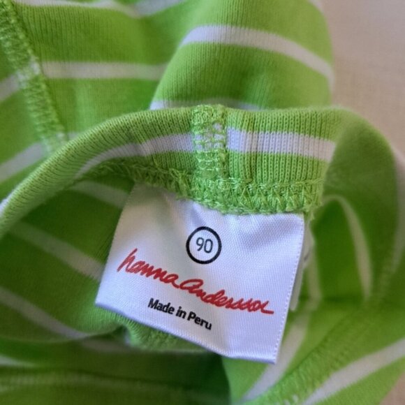 Hanna Andersson girls size 90 or 3T lime & white tumble shorts EUC - Picture 3 of 4